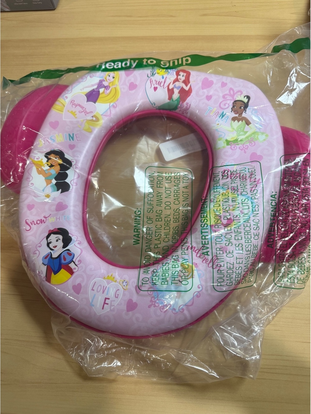 Disney Princess Toddler Potty Training Seat with Handles - Pink - Picture 4 of 5